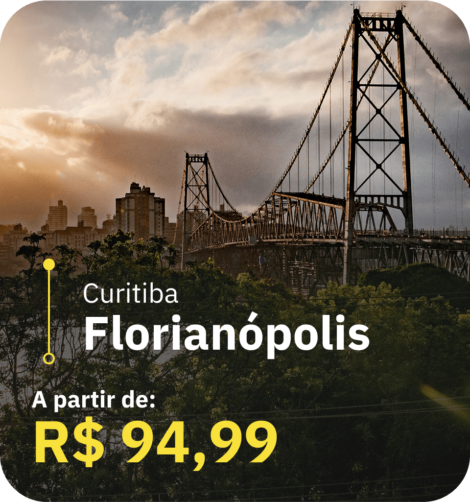 Curitiba - Florianópolis A partir de: R$ 94,99