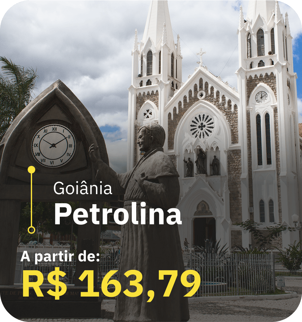 Goiânia - Petrolina R$ 163,79