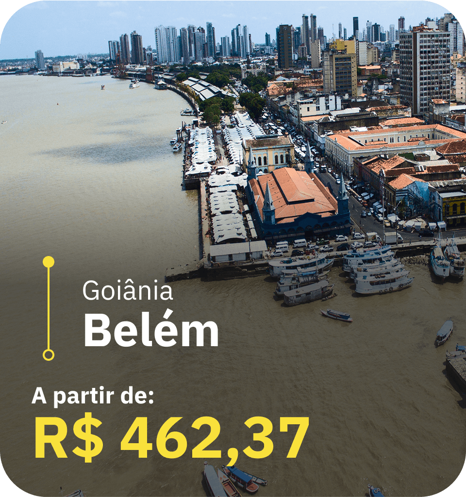 Goiânia - Belém A partir de R$ 462,37